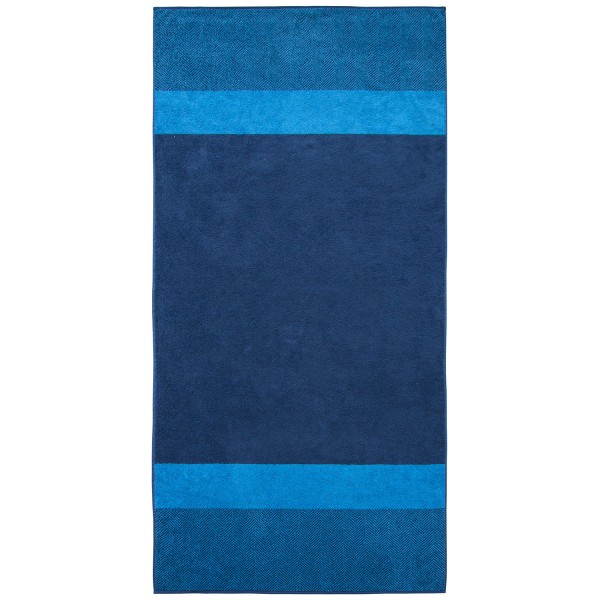 XL Saunatuch Two-Tone Stripe, blau